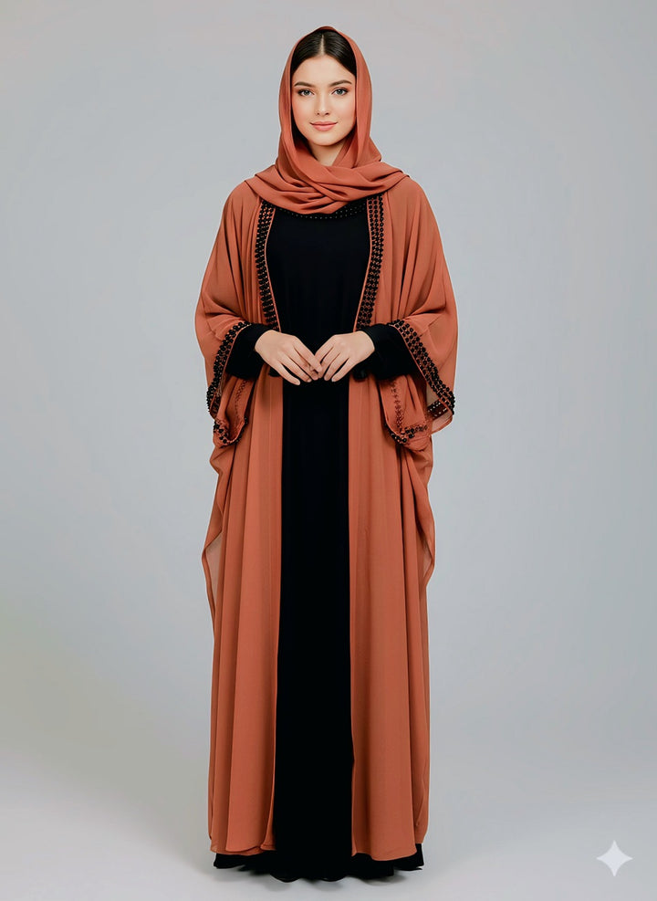 Noir Pearl Elegance Abaya – Luxury Abaya Made in Pakistan – Jilbab.pk
