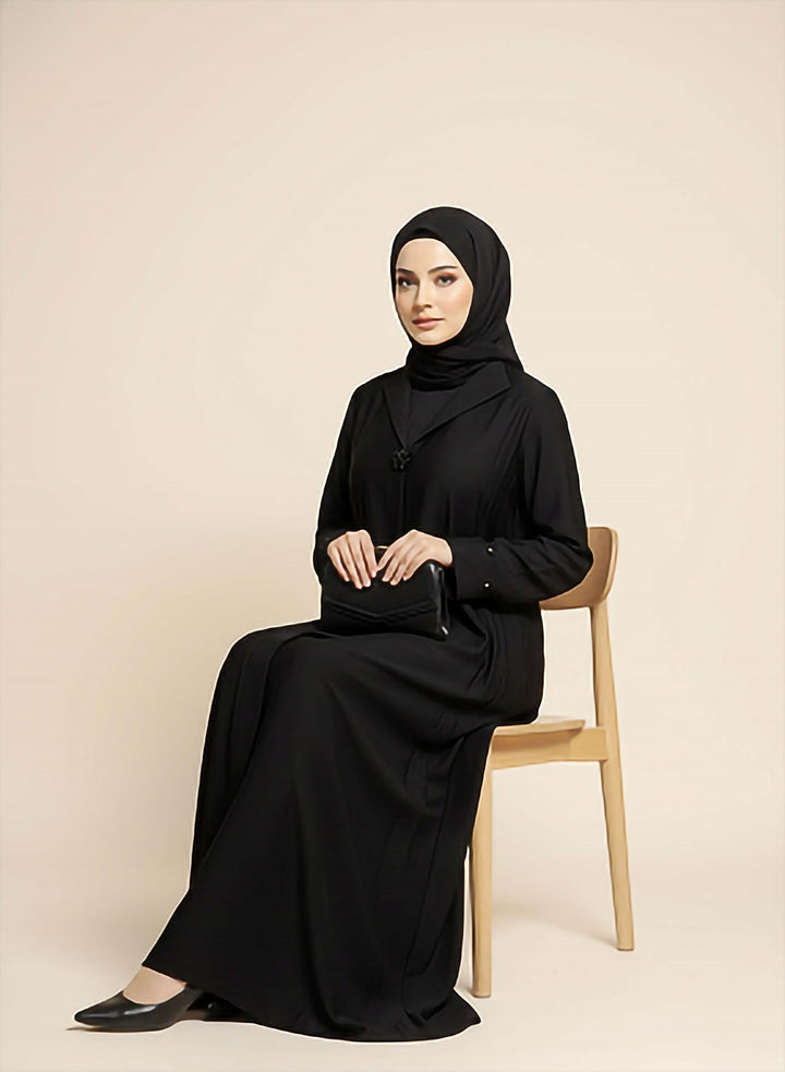 Premium Korean Nada Self Print Fabric Elora Draped Abaya
 – Pakistan-made Premium Abaya – Jilbab.pk
