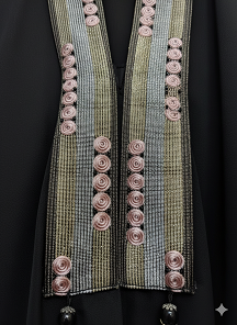 Elysia Draped Abaya – Lace View – Pakistan-made Nida Abaya – Jilbab.pk
