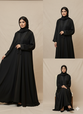 Soft Nida Fabric Elysia Draped Abaya – Pakistan-made Luxury Abaya – Jilbab.pk

