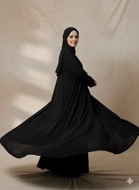 Elegant Elysia Draped Abaya for Women – Daily Wear Pakistan – Jilbab.pk