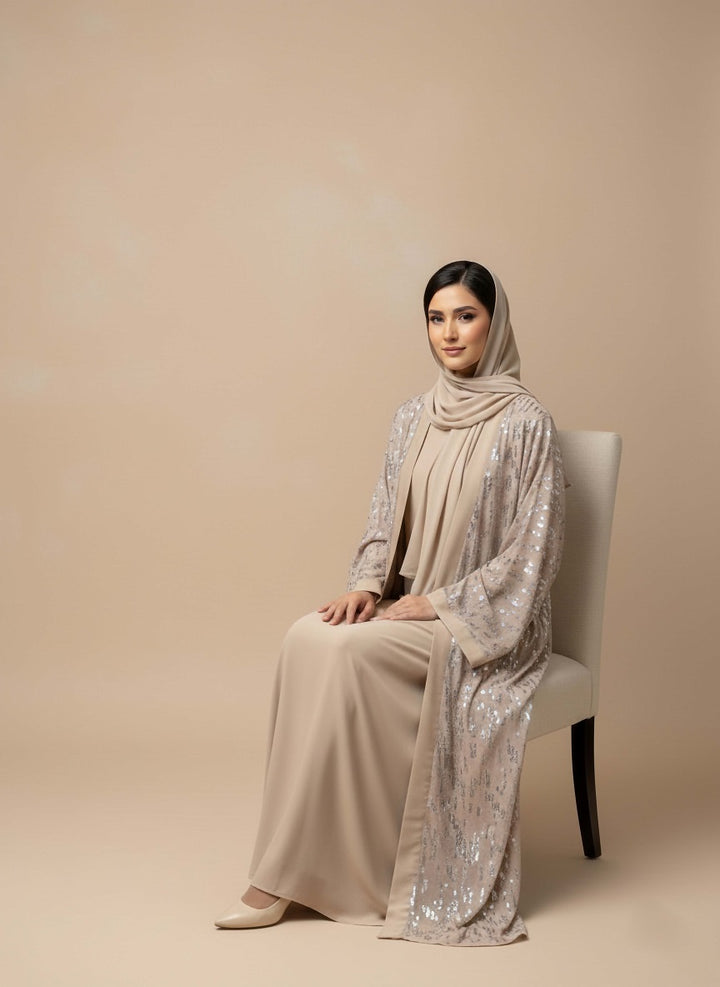 5. Gown Style Abaya – Imported Fabric Sitting Look Jilbab.pk