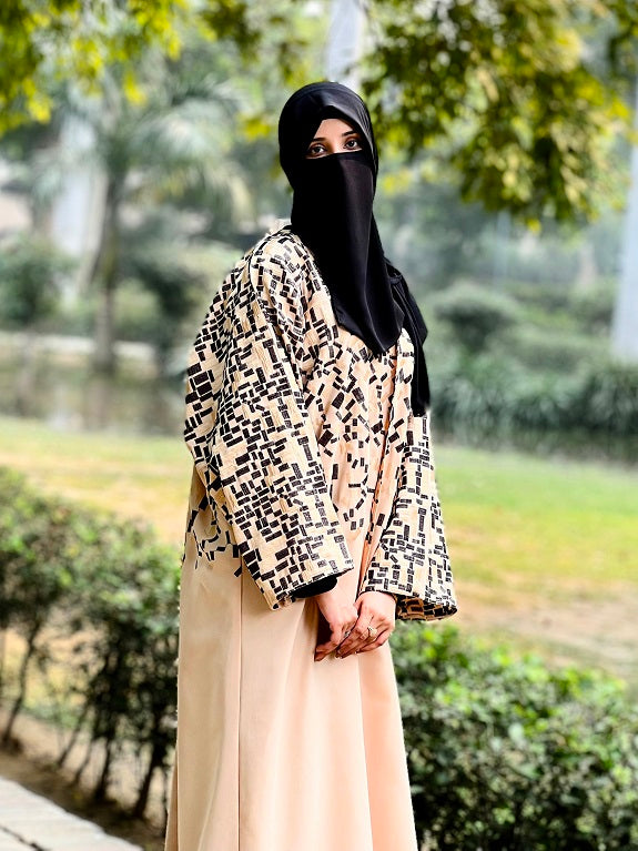 Nawaris Dubai Embellished Abaya – Full Abaya View – Dubai-made Dubai Abaya – Jilbab.pk
