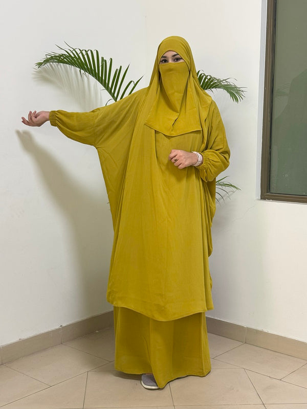 Alma Jilbab Set (Mustard Yello - Color)